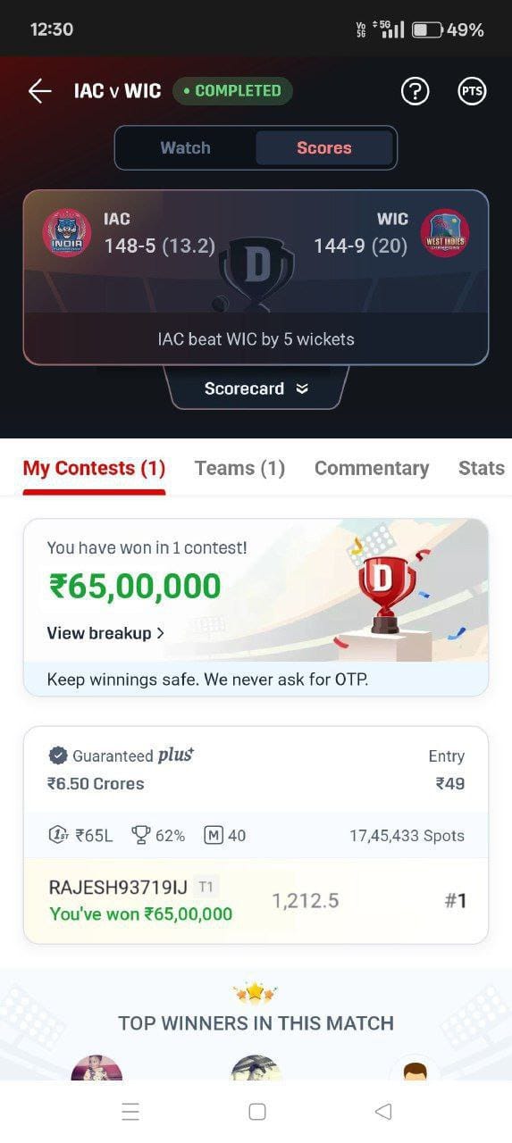 Winning Contest